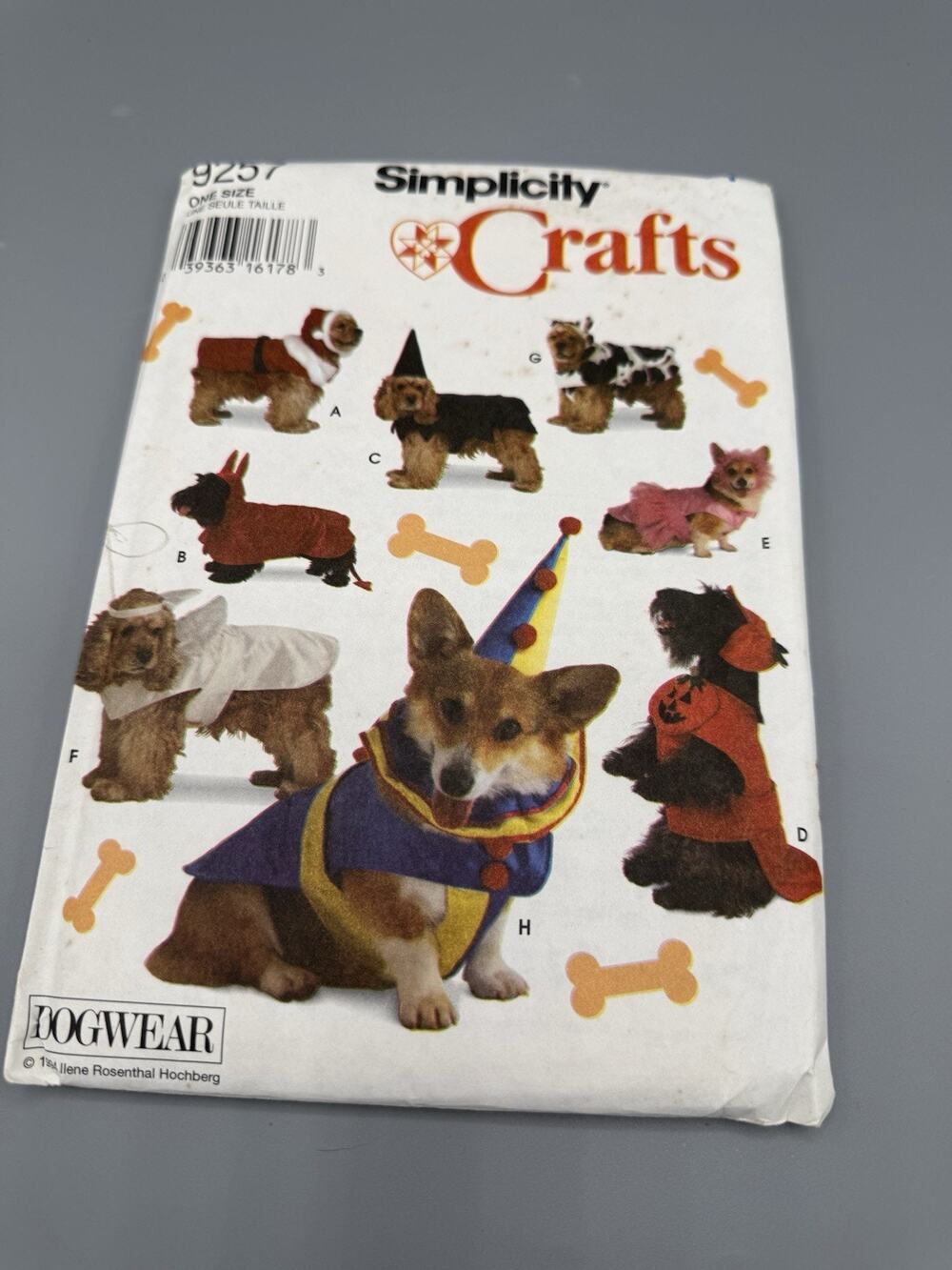 Vintage 1994 Simplicity 9257 Dog Costume Sewing Pattern Dogwear Halloween
